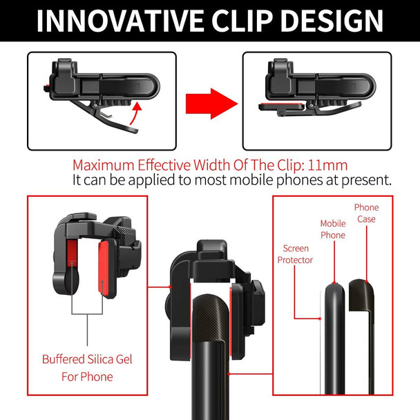 Mobile Game Trigger, Mobile Gaming Controller Compatible with PUBGG/Fortnitee/Call of Duty Mobile, Z108 Aim & Fire Triggers for iPhone and Android Phone, 2 Pair with 2 pcs Finger Sleeves Red Mobile Game Trigger, Mobile Gaming Controller Compatible with PUBGG/Fortnitee/Call of Duty Mobile, Z108 Aim & Fire Triggers for iPhone and Android Phone, 2 Pair with 2 pcs Finger Sleeves Red