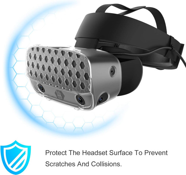 AMVR VR Headset Protective Shell, Light & Durable Cover for Oculus Rift S Accessories, Preventing Collisions and Scratches (White)