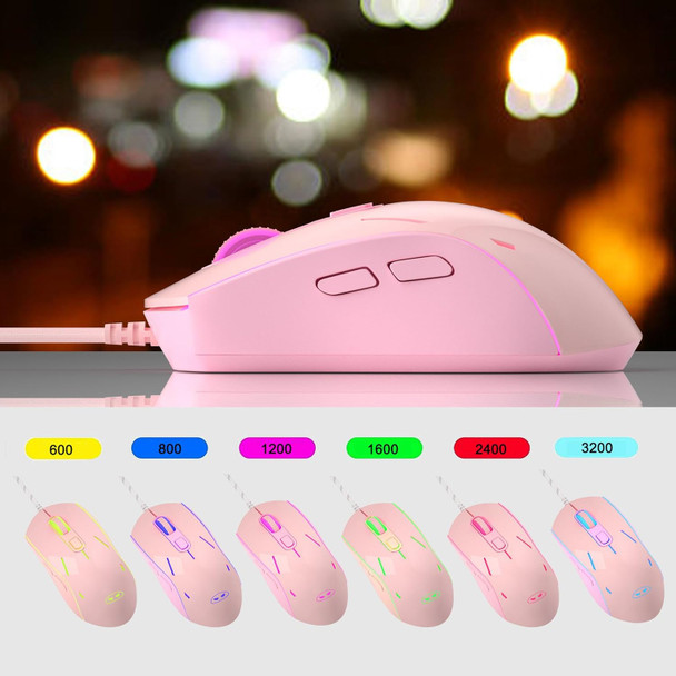 MageGee Gaming Keyboard and Mouse Combo, True RGB Backlit Membrane Office Keyboard Mouse, 104 Keys Anti-Ghosting Metal Panel Quiet Wired Keyboard for Windows Laptop PC Gamer- Pink