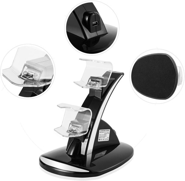 PS4 Controller Charger, 4 Controller USB Charging Station Dock, Playstation 4 Charging Station for Sony Playstation4 / PS4 / PS4 Slim / PS4 Pro Controller