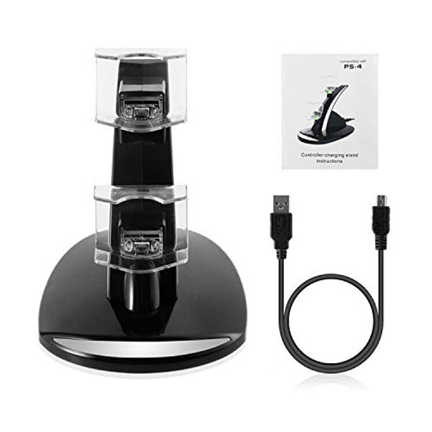 PS4 Controller Charger, 4 Controller USB Charging Station Dock, Playstation 4 Charging Station for Sony Playstation4 / PS4 / PS4 Slim / PS4 Pro Controller
