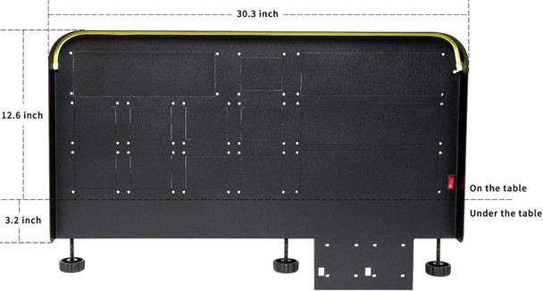 Meza-Steam Gauge Cockpit Simulator Panel Kit - Pre-Cut Flight Sim Mounting Set - Compatible with Logitech, Saitek & Honeycomb Yokes, Throttle Panels - With LED Light Bar - 30”x20”x 4”