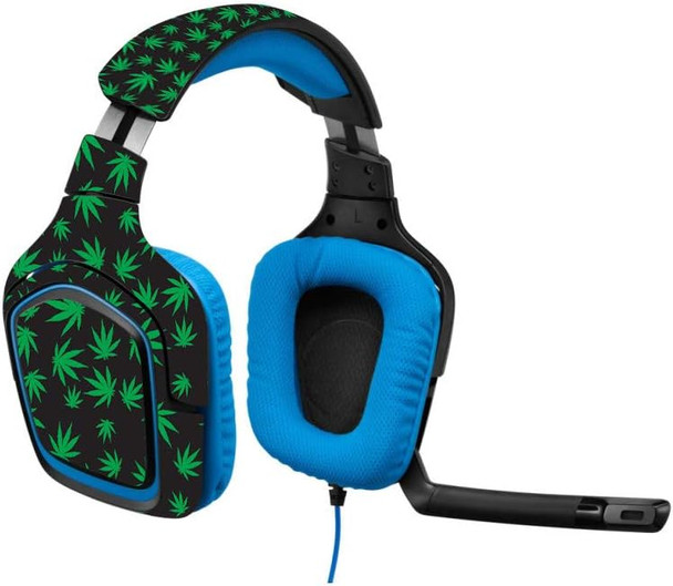 MightySkins Skin Compatible with Logitech G430 Gaming Headset - Marijuana Protective, Durable, and Unique Vinyl Decal wrap Cover Easy to Apply, Remove, and Change Styles Made in The USA