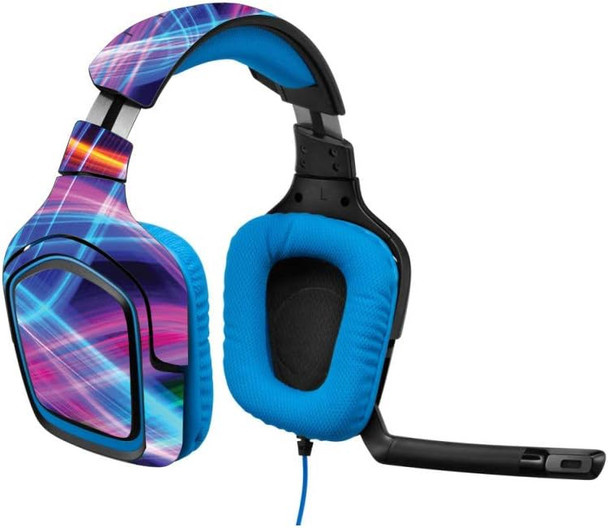MightySkins Skin Compatible with Logitech G430 Gaming Headset - Light Waves Protective, Durable, and Unique Vinyl Decal wrap Cover Easy to Apply, Remove, and Change Styles Made in The USA