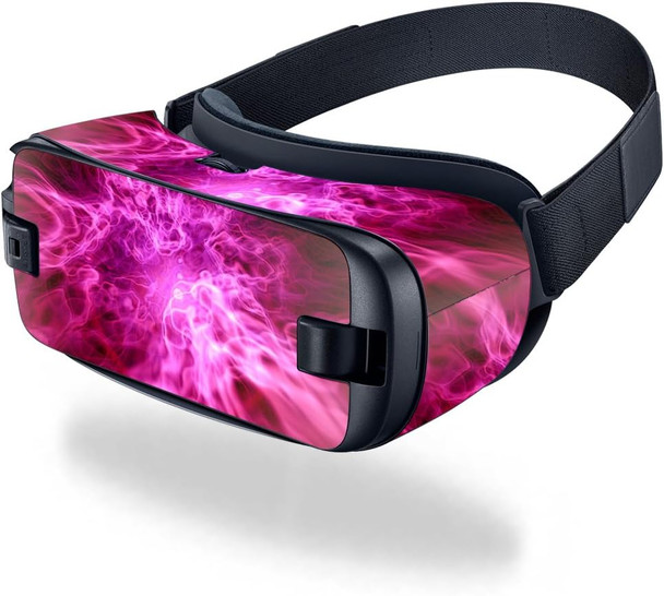 MightySkins Skin Compatible with Samsung Gear VR (2016) wrap Cover Sticker Skins Red Mystic Flames