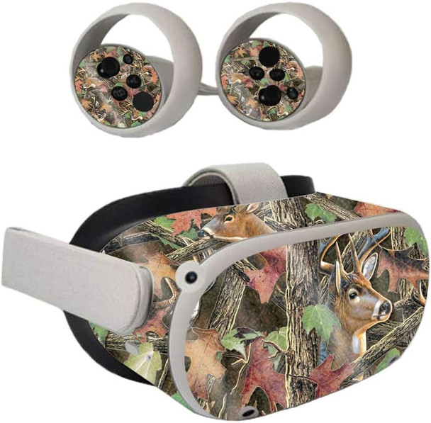 MightySkins Glossy Glitter Skin Compatible with Oculus Quest 2 - Buck Camo Protective, Durable High-Gloss Glitter Finish Easy to Apply, Remove, and Change Styles Made in The USA