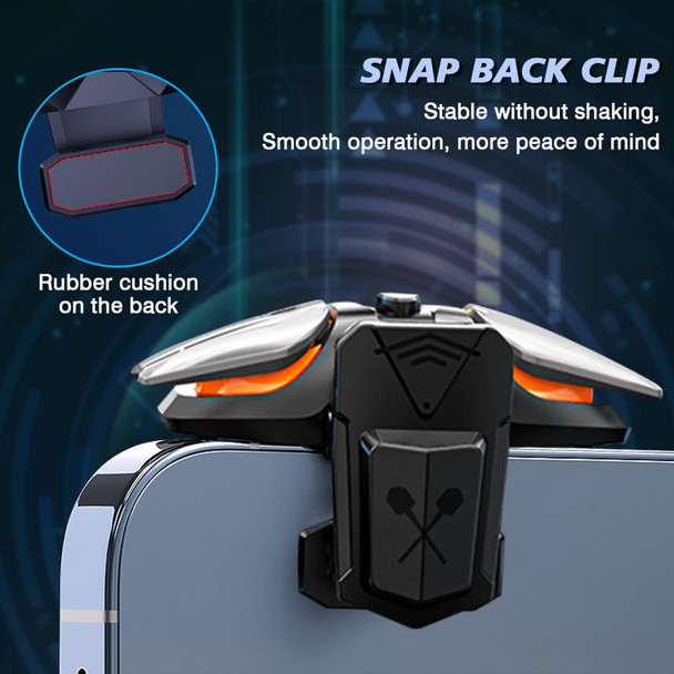 Mobile Game Controller, Sensitive Mobile Gaming Trigger Shooter with Six-Finger Linkage for iPhone & Android, Controller Joysticks Aim & Fire Trigger Keys for Survival Rules/Knives Out Mobile Game Controller, Sensitive Mobile Gaming Trigger Shooter with Six-Finger Linkage for iPhone & Android, Controller Joysticks Aim & Fire Trigger Keys for Survival Rules/Knives Out