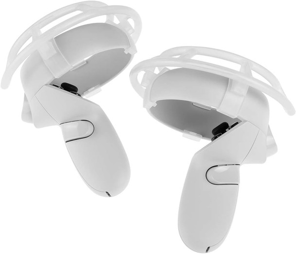 (1 Pair) Orzero Anti-Shock Controller Frame Protective Cover Compatible for Quest 2, Quest, Rift S VR - Crystal Clear