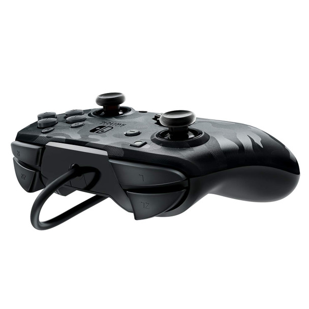 PDP Gaming Wired Pro Controller Faceplate: Black Camo - Nintendo Switch Faceoff