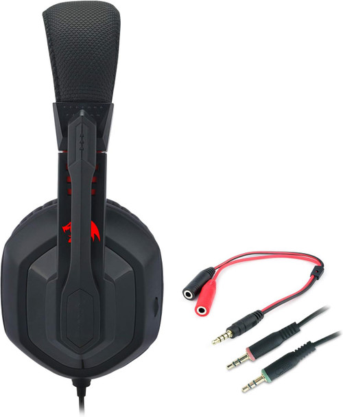 Redragon H101 Gaming Headset, Wired Over Ear PC Gaming Headphones with Mic Built-in Noise Reduction, for PC, Laptop, Tablet, PS4, Xbox One