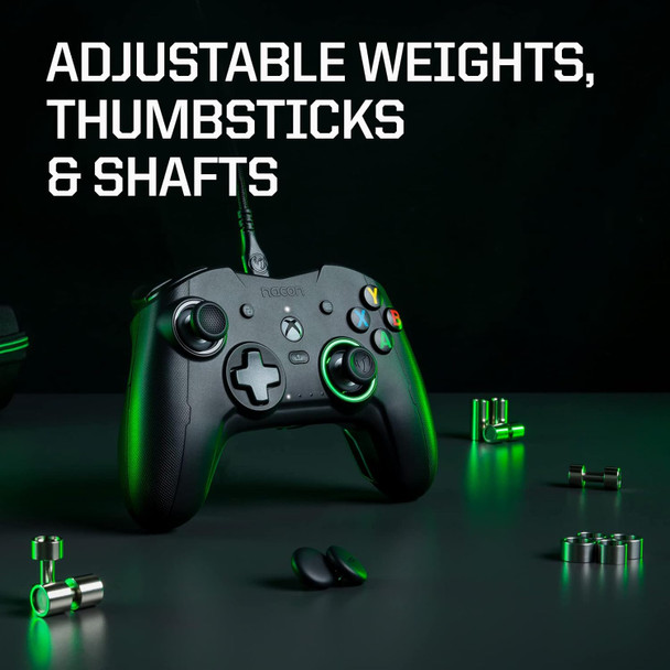 RIG Nacon Revolution X Officially Licensed Xbox Controller for Xbox Series XS, Xbox One, Windows 10, Windows 11 PCs with Hardware, Software Customization and Dolby Atmos 3D Surround Sound (Black)