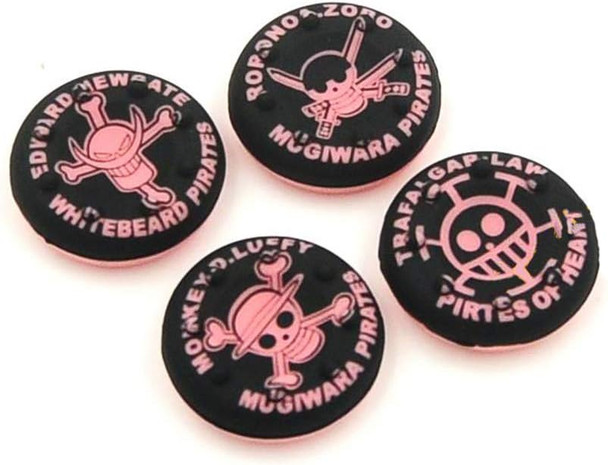 4 in 1 Analog Stick Joystick Rubber Silicone Cap Thumbstick Thumb Grip Cover Case Skin Joystick Grips for PS4 PS3 Xbox One Xbox 360 Controller (2# Pink)