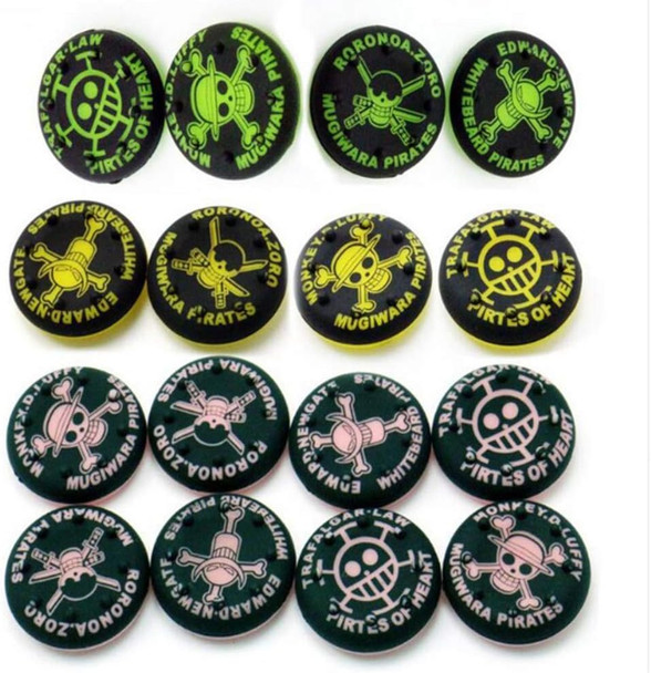 4 in 1 Analog Stick Joystick Rubber Silicone Cap Thumbstick Thumb Grip Cover Case Skin Joystick Grips for PS4 PS3 Xbox One Xbox 360 Controller (2# Pink)