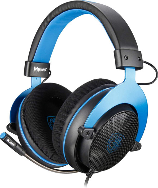 MPOWER Stereo Gaming Headset SA-723 for PS4, PC, Mobile, Noise Cancelling Over Ear Headphones with Retractable and Flexible Mic