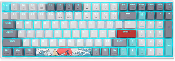 SKYLOONG SK96 Full Size Gaming Keyboard, Hot Swappable USB-C Wired Mechanical Keyboard RGB Programmable, Unique Lite Gasket Noise and Vibration Damping Design, Ocean Themed PBT Keycaps SKYLOONG SK96 Full Size Gaming Keyboard, Hot Swappable USB-C Wired Mechanical Keyboard RGB Programmable, Unique Lite Gasket Noise and Vibration Damping Design, Ocean Themed PBT Keycaps