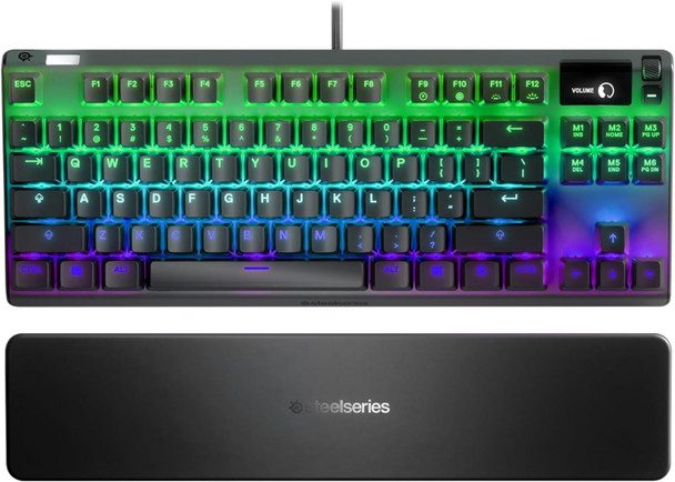 SteelSeries Apex 7 TKL Compact Mechanical Gaming Keyboard – OLED Smart Display – USB Passthrough and Media Controls – Linear and Quiet – RGB Backlit (Red Switch) SteelSeries Apex 7 TKL Compact Mechanical Gaming Keyboard – OLED Smart Display – USB Passthrough and Media Controls – Linear and Quiet – RGB Backlit (Red Switch)