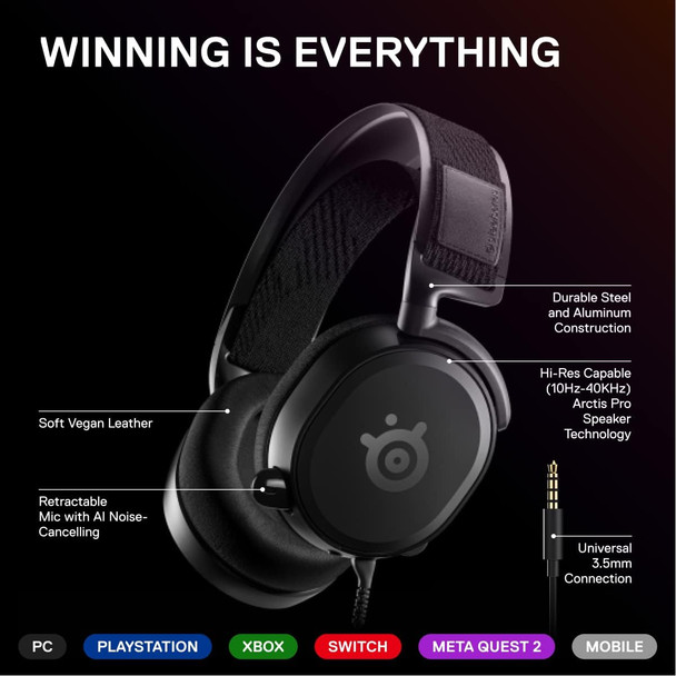 SteelSeries Arctis Prime - Competitive Gaming Headset - High Fidelity Audio Drivers - Multiplatform Compatibility,Black SteelSeries Arctis Prime - Competitive Gaming Headset - High Fidelity Audio Drivers - Multiplatform Compatibility,Black