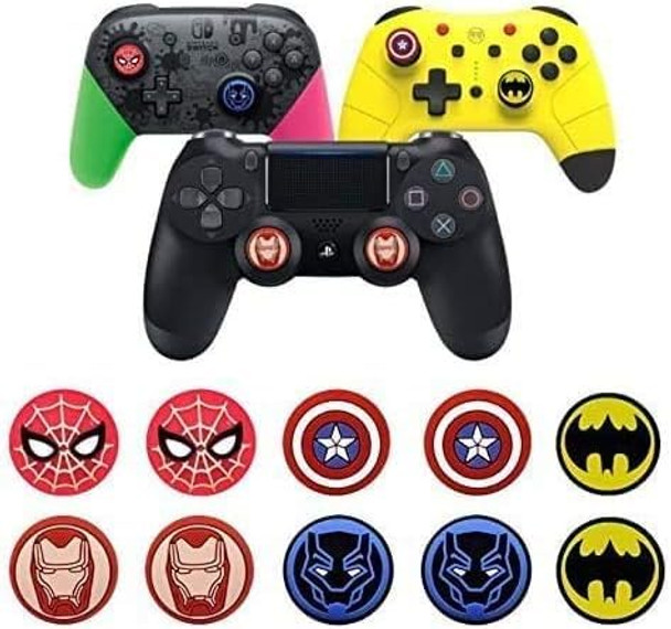 for PS5 PS4 PS3 Xbox 360 Xbox One Switch Pro Wii u Controller Silicone Thumb Grip Cap Joystick Thumbstick (#A)