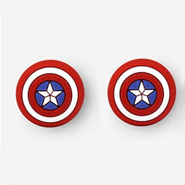 for PS5 PS4 PS3 Xbox 360 Xbox One Switch Pro Wii u Controller Silicone Thumb Grip Cap Joystick Thumbstick (Captain America)