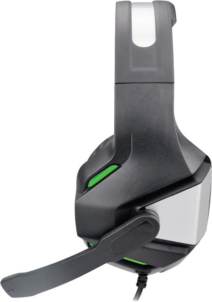 IQ Sound IQ-480G Pro-Wired Gaming Headset with Hi-Fi Stereo Headphones, Comfort, LED Lights, Universal Compatibility, Clear Conversations, in-Line Volume Control, for PC, Xbox, Playstation (Green)