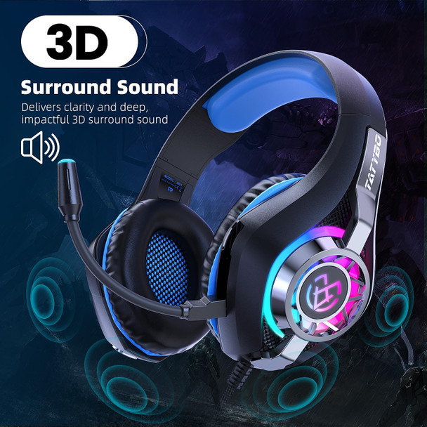 Gaming Headset for PS4 PS5 Xbox One Switch PC, Gaming Headphones with Noise Canceling Mic, Deep Bass Stereo Sound