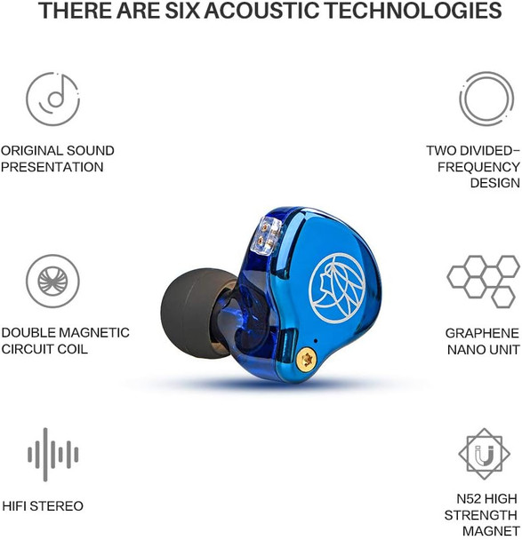 in Ear Headphone, TFZ T2 Galaxy Stereo Gaming Earphone, in-Ear Monitors, 3.5mm Bass Music HiFi Earbuds IEM, Compatible for iPhone and Android and PC