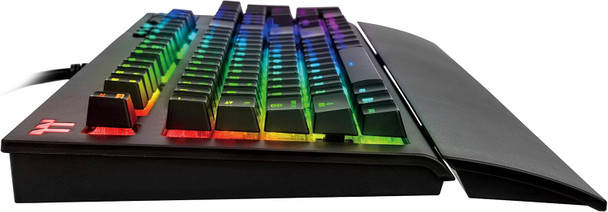 Thermaltake Tt Premium X1 RGB Smartphone Enabled Voice-Controlled AI 16.8 Million Color with 12 Lighting Effects Cherry MX Blue Switches Mechanical Gaming Keyboard KB‐TPX‐BLBRUS‐01
