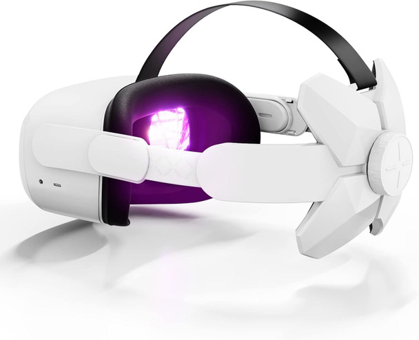 Head Strap Compatible with Oculus Quest 2 Elite Head Strap Replacement with Super Soft Foam, Enhanced Support & Gaming Immersion, Reduce Pressure in VR Headset, Adjustable for different head sizes