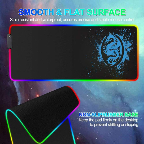 Large RGB Gaming Mouse Pad - 15 Light Modes Extended Computer Keyboard Mat, Anime Dragon Mouse Pad,High-Performance Mouse Pad Optimized for Gamer 31.5 X 12in (Blue) Large RGB Gaming Mouse Pad - 15 Light Modes Extended Computer Keyboard Mat, Anime Dragon Mouse Pad,High-Performance Mouse Pad Optimized for Gamer 31.5 X 12in (Blue)