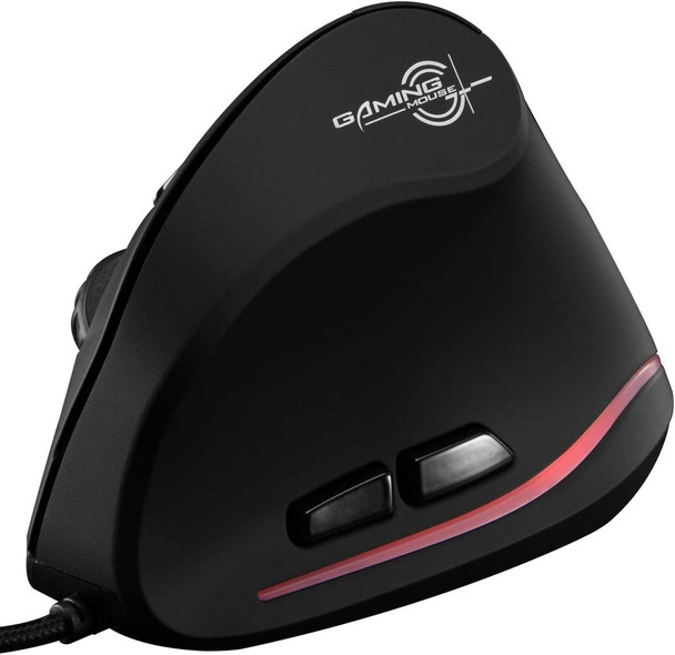 Wired Vertical Mouse,Ergonomic Design USB LED Optical Mouse with 6 Buttons and 4 Adjustable Sensitivity 1200/1600/2400/3200 DPI for Office, Gaming, PC, Computer,Laptop,Desktop,Black …