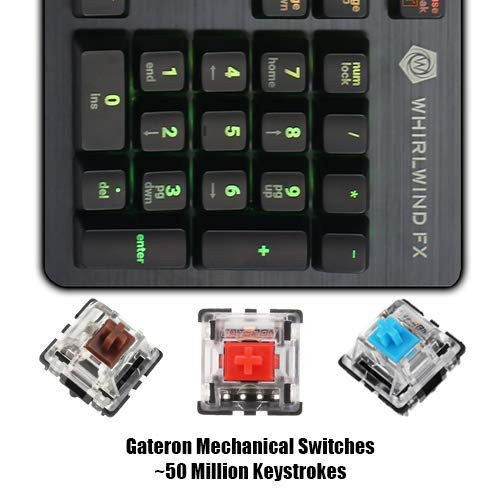 Element V2 Gaming Keyboard: Interactive and Customizable Lighting – Immersive, Reactive RGB Experience (Full Size Keyboard, Blue Clicky)