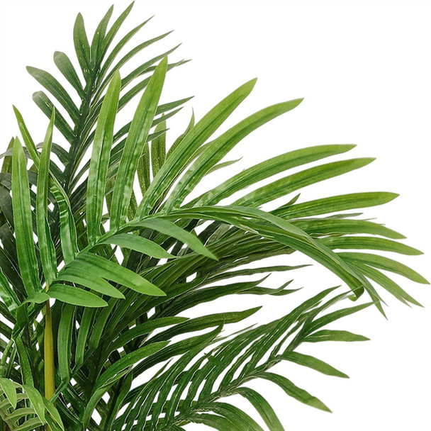 Aveyas 28 inch Fake Table Palm Tree, Faux Small Potted Plant Artificial Silk Tropical Areca Trees for Indoor Outdoor House Living Room Office Desk Tabletop Home Decor (28 in)