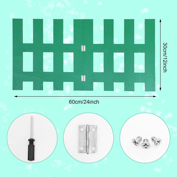 Blulu Christmas Tree Fences Party Decoration Wooden Christmas Tree Gate White Picket Fence for Pets Flexible Picket Fence for Holiday Office Home Decor, 12 Inch(Xmas Tree Elf,4 Pieces)