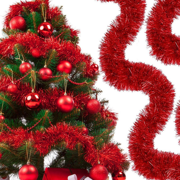 Boao 39.6 FT Christmas Tinsel Garland Christmas Tree Decorations Garland Glitter Tinsel Twist Garland Shiny Hanging Decoration for Party Supplies Xmas Tree Home Stairs Indoor Outdoor Decor