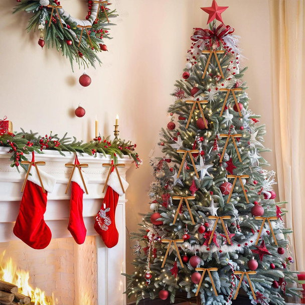 Brightown 30 Pcs Velvet Christmas Wreath Bow 5 x 7 Inch Christmas Tree Bow Rustic Crafts Bows Velvet Ribbon Bow Bulk for Christmas Tree Garland Home Wedding Decoration (Khaki)