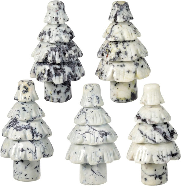 2.56" Handheld Mini Christmas Tree Table Ornament Home Office Desk Decor for Christmas Reiki, Healing Crystal Feng Shui Good Luck Stone, Turquoise