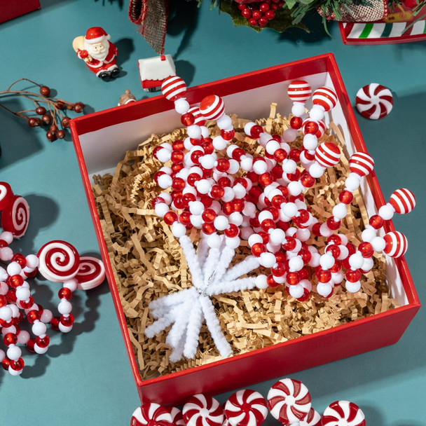 CNhoqc 30pcs Christmas Candy Curly Picks, Red & White Candy Picks Vase Filler Christmas Tree Decor, Christmas Lollipop Candy Shape Ornaments for Wreath DIY Craft Christmas Tree Topper