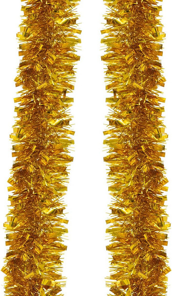 Crafare Gold Metallic Tinsel Garland 40 Feet Twist Garland Ceiling Hanging for Holiday Christmas Tree Decorations Wedding Birthday Party Supplies
