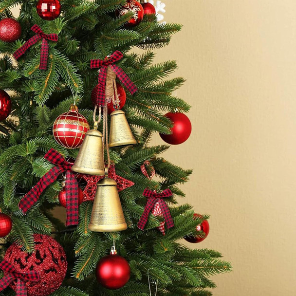 Christmas Bells for Decoration, Set of 3 Harmony Cow Bells, Vintage Handmade Rustic Hanging Bells, Metal Vintage Decorative Bells with Jute Hanging Rope Christmas Bells for Decoration, Set of 3 Harmony Cow Bells, Vintage Handmade Rustic Hanging Bells, Metal Vintage Decorative Bells with Jute Hanging Rope