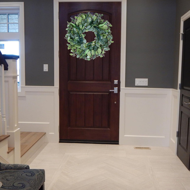 26 Inch Artificial Eucalyptus Wreaths for Front Door for All Seasons,Spring Summer Fall Autumn Winter Christmas Wreath,Large Neutral Everyday Greenery Wreath,Home Wall Door Porch Decor