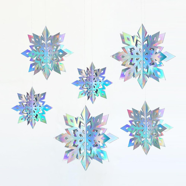 Christmas Snowflake Balloon Arch Garland Kit 148pcs Dusty Blue Silver with Snowflake Foil Balloon, 3D Hanging Snowflake Pendant for Girls Snow Princess Birthday Winter Wonderland Party Decorations