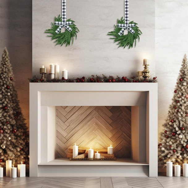 8 Pack Christmas Wreath, Real Touch Norfolk Pine Wreaths, 7.8“ Christmas Wreaths with Ribbon for Kitchen Cabinet Window Front Door Decor, Decorative Hanging Wreath for Xmas Decoration(Black and white) 8 Pack Christmas Wreath, Real Touch Norfolk Pine Wreaths, 7.8“ Christmas Wreaths with Ribbon for Kitchen Cabinet Window Front Door Decor, Decorative Hanging Wreath for Xmas Decoration(Black and white)