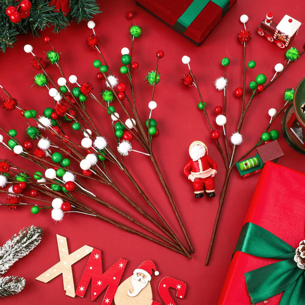 Hotop 6 Pcs 16 Inch Christmas Tree Picks Decorations Red Green Christmas Picks and Sprays Ornaments Floral Branches and Ball Picks for Holiday Xmas Tree Topper Hotop 6 Pcs 16 Inch Christmas Tree Picks Decorations Red Green Christmas Picks and Sprays Ornaments Floral Branches and Ball Picks for Holiday Xmas Tree Topper