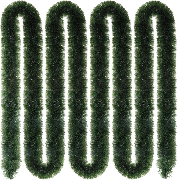 Hotop 252 ft Christmas Garland for Christmas Decorations Non Lit Soft Green Garland for Outdoor or Indoor Use Artificial Plastic Garland Greenery Holiday Garden Wedding Party Decoration