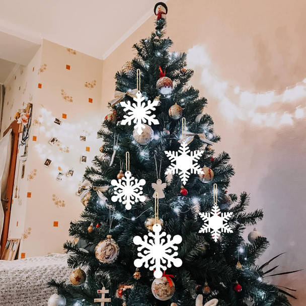 J-Fly Snow Wall Art Metal Snow Wall Hanging Decor Christmas Snow Wall Decor Winter Christmas Party Decor is Suitable for Indoor, Christmas Tree, Corridor, Concierge Winter Decoration Packaging 5