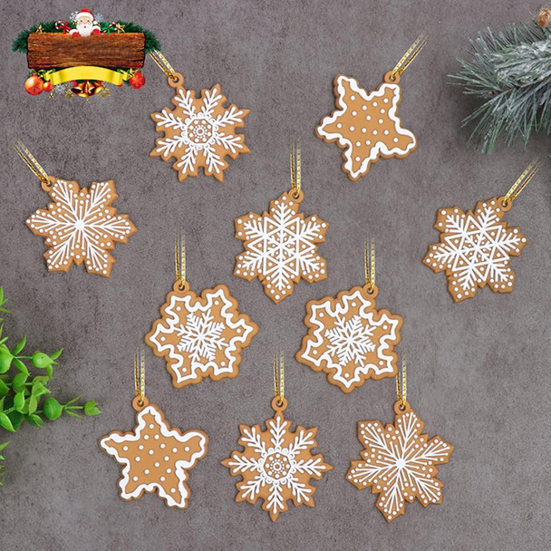 20pcs Christmas Snowflake Ornaments Mini Tree Hanging Decorations Silicone Xmas Ornaments Snowflake Star Pendant with Ropes for Christmas Tree Winter Crafts Holiday Stocking Stuffers Wreath Decor