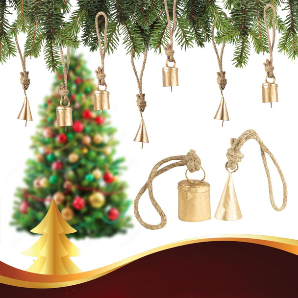 20 Pc Vintage Rustic Metal Cow Bells Christmas Decor Bells - Antique Handmade 4cm Bells, Gold Bells, Witch Bells - Unique Old Look Xmas Bells for Decoration 20 Pc Vintage Rustic Metal Cow Bells Christmas Decor Bells - Antique Handmade 4cm Bells, Gold Bells, Witch Bells - Unique Old Look Xmas Bells for Decoration