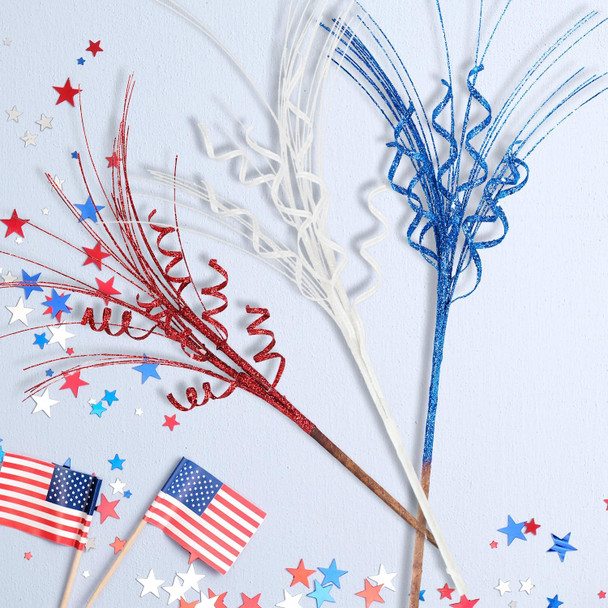 Glitter Curly Artificial Christmas Picks Sprays Ting Branches Set of 6 Wispy Willow Stems Vase Filler Curly Twigs for Christmas Tree Topper Ornaments Wreath Garland Bouquet Decorations (6, Multi)