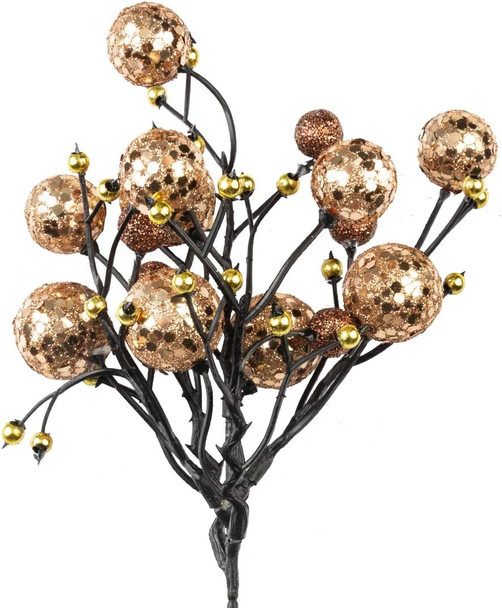 KI Store Champagne Christmas Berry Pick Stem Pack of 9 Artificial Glittered Berries Ornaments Floral Stems for Xmas Tree Wreath Garland Decoration KI Store Champagne Christmas Berry Pick Stem Pack of 9 Artificial Glittered Berries Ornaments Floral Stems for Xmas Tree Wreath Garland Decoration