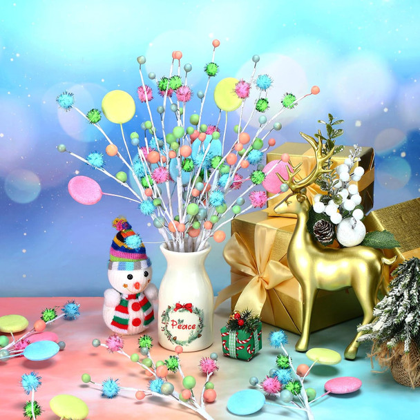 12 Pcs Candyland Christmas Ornaments Macaron Christmas Tree Picks Macaroon Candy Ornaments for Christmas Candyland Party Decorations